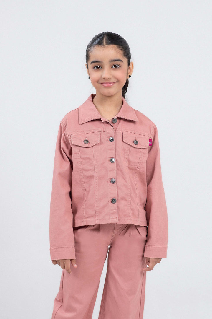 Cropped Twill Jacket
