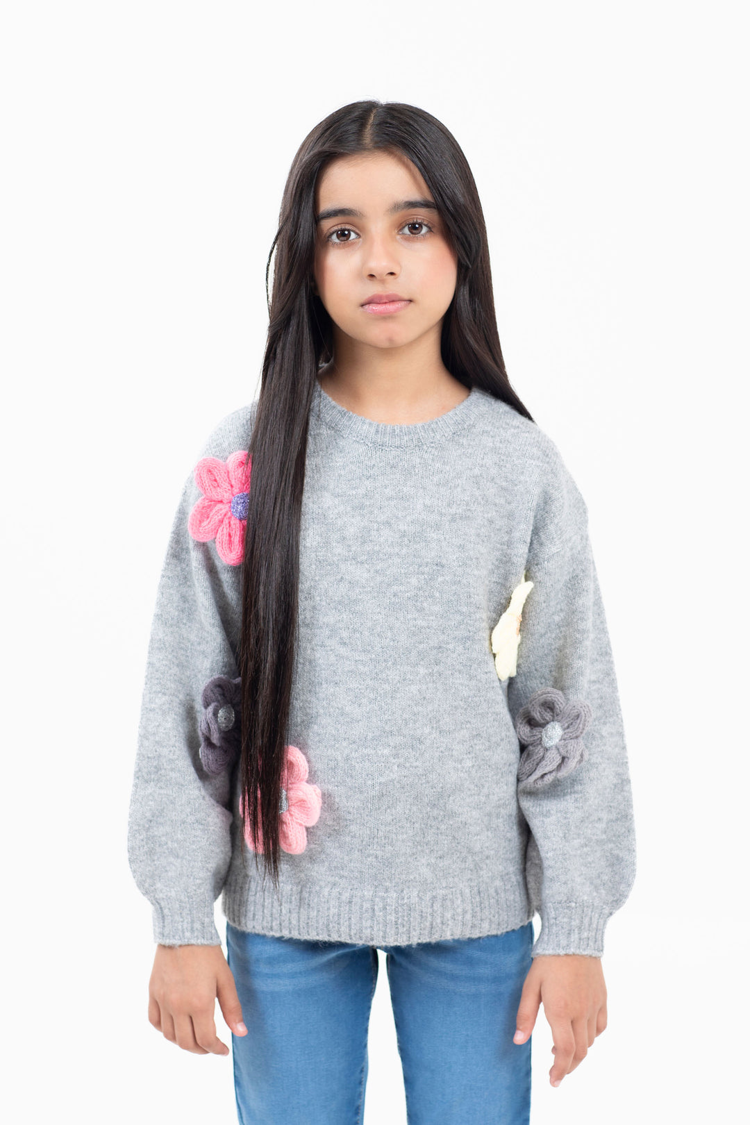 3-D Floral Sweater