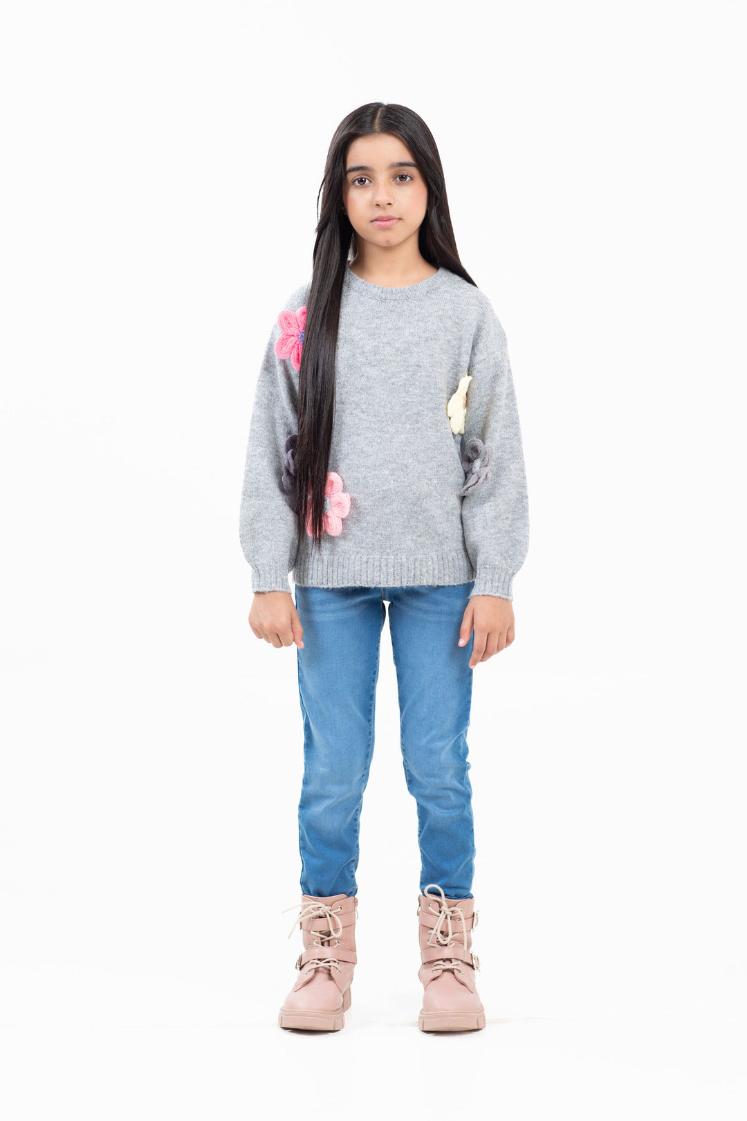3-D Floral Sweater