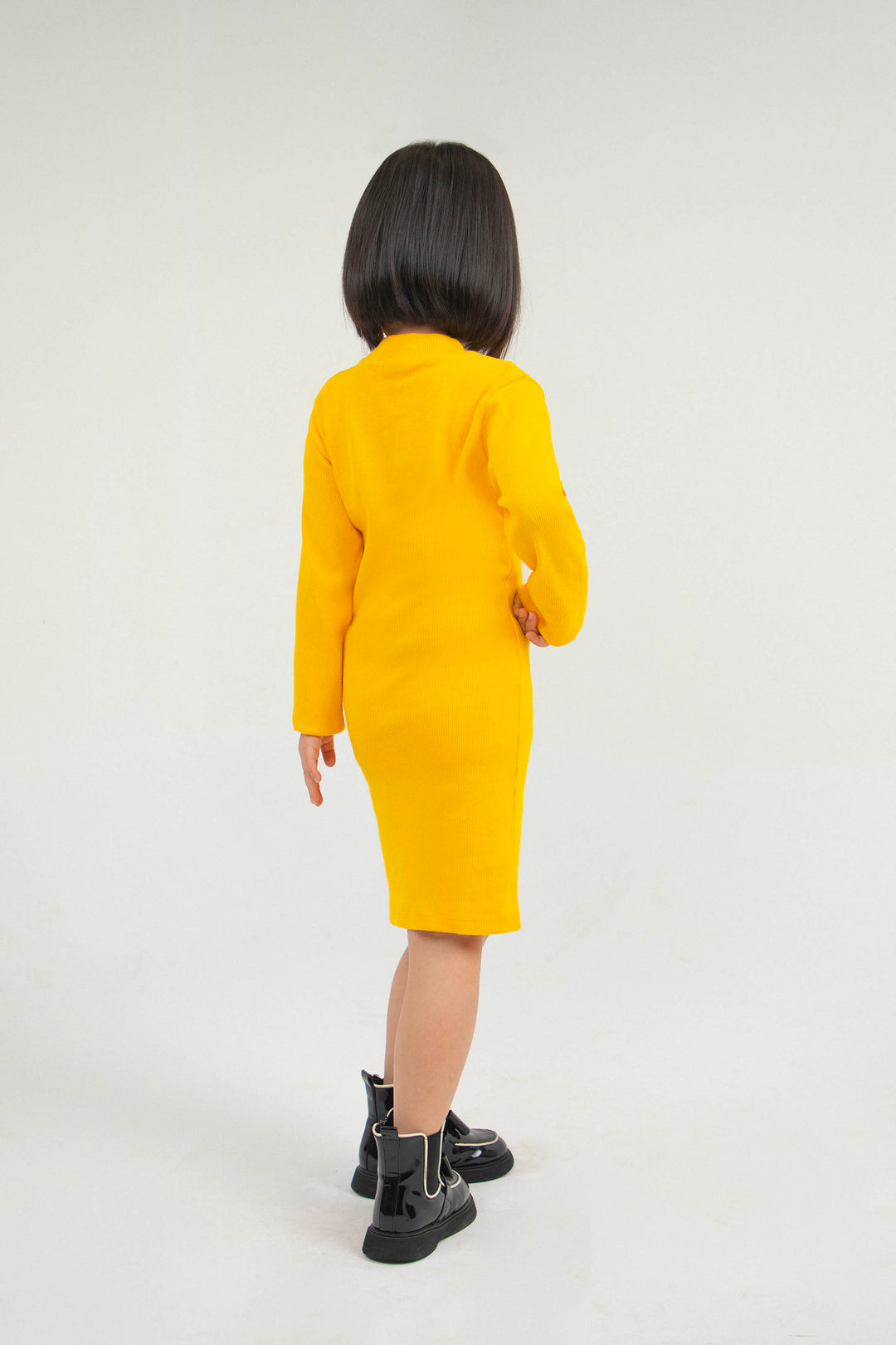 Rib Dress Mustard