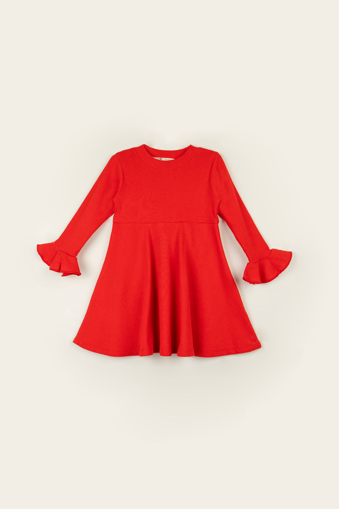 Rib Dress Red