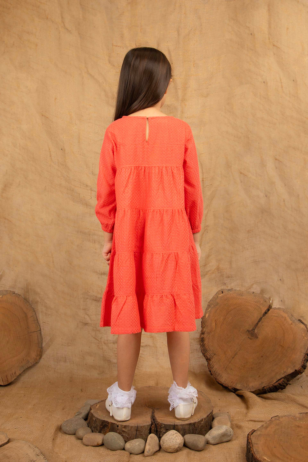 Textured Dress Peach