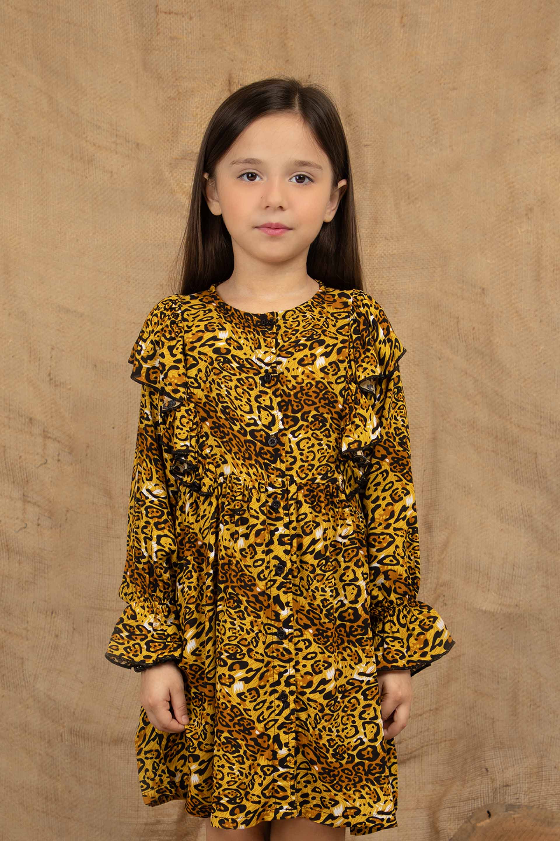 Cheetach Dress Yellow