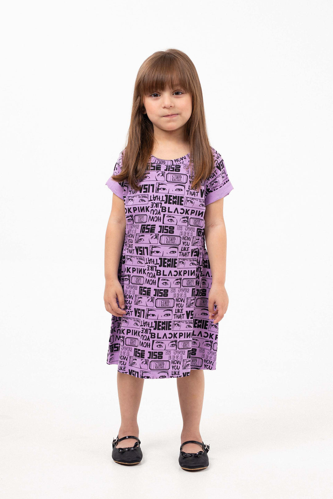 Printed Dress  Purple