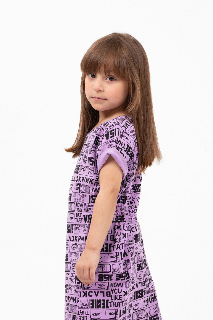 Printed Dress  Purple