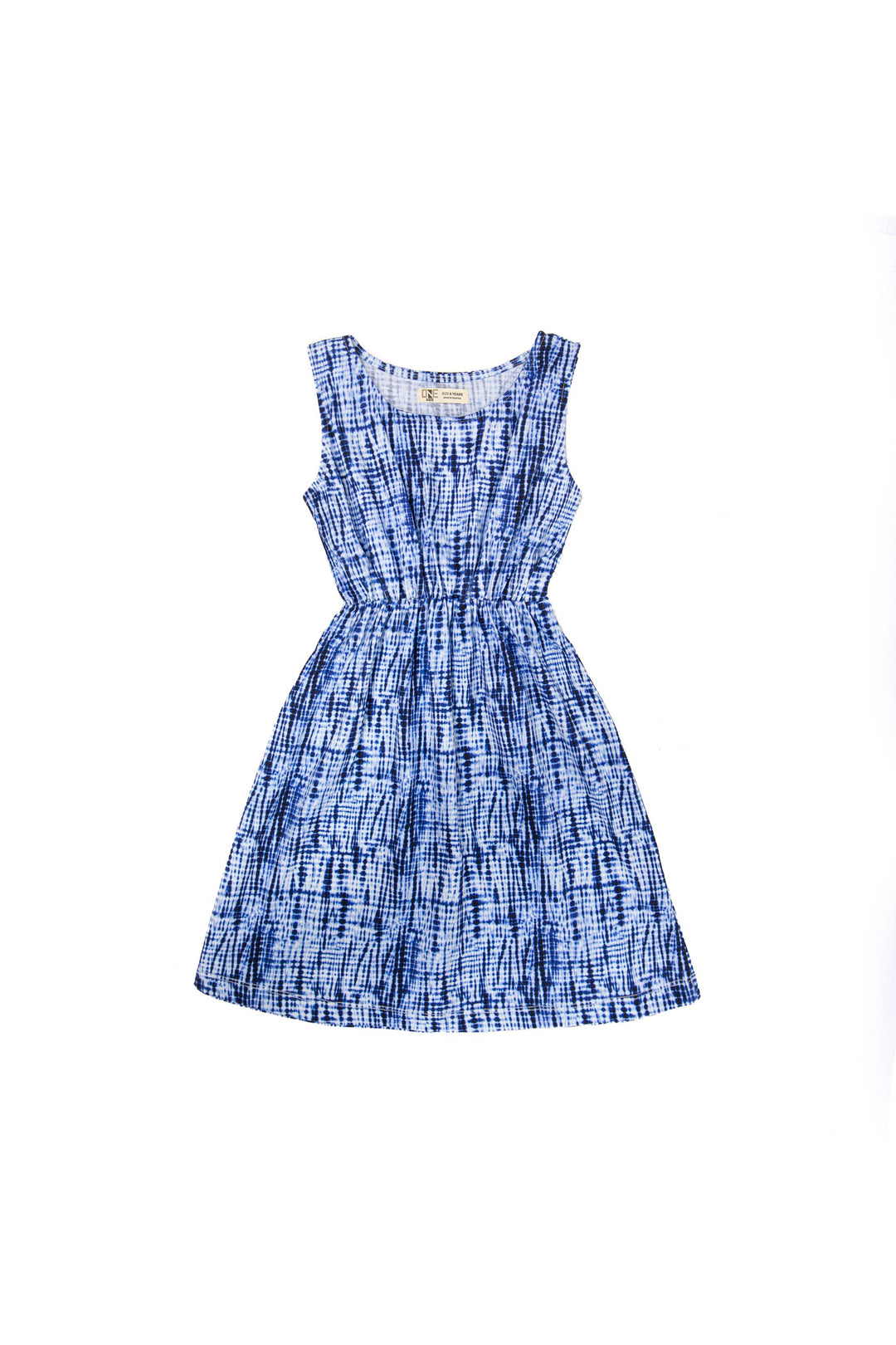 Tie Dye Dress Navy/White