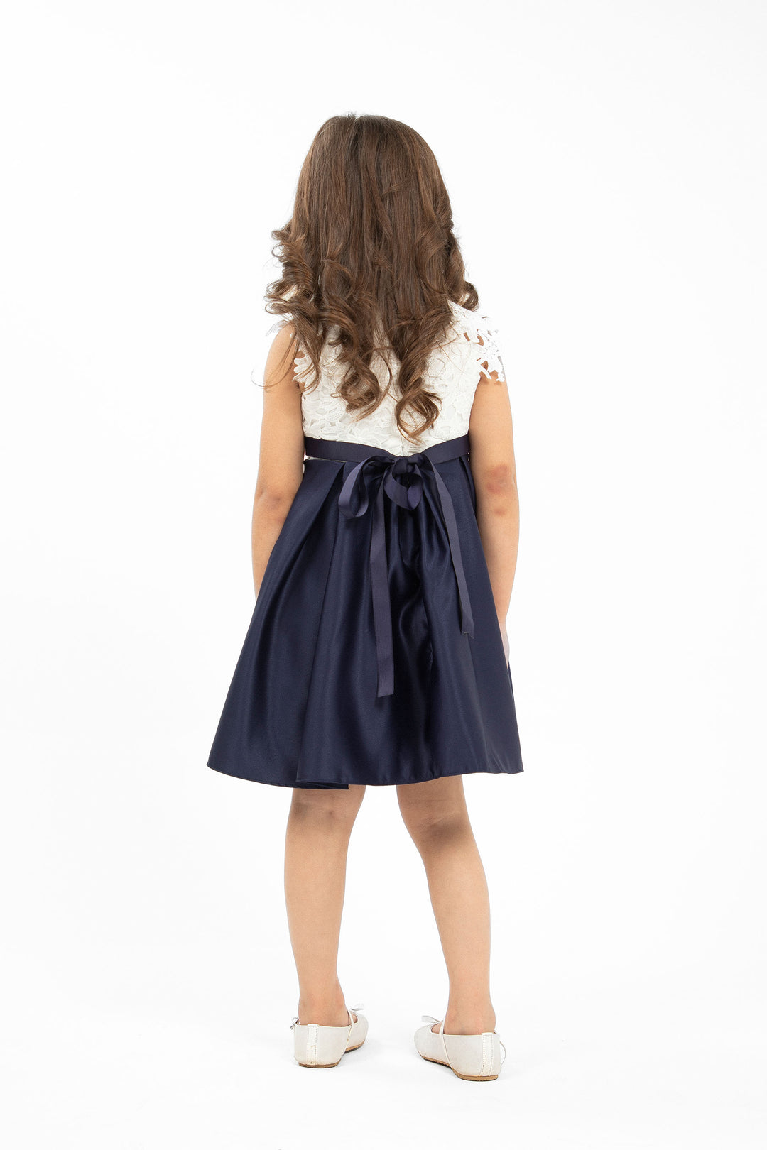 Contrasting Frock Navy/White