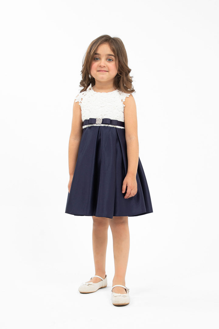 Contrasting Frock Navy/White