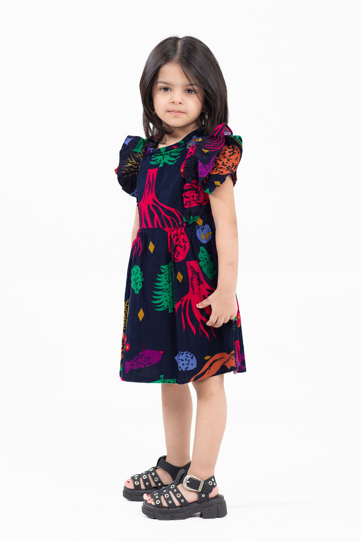 Printed Corduroy Frock