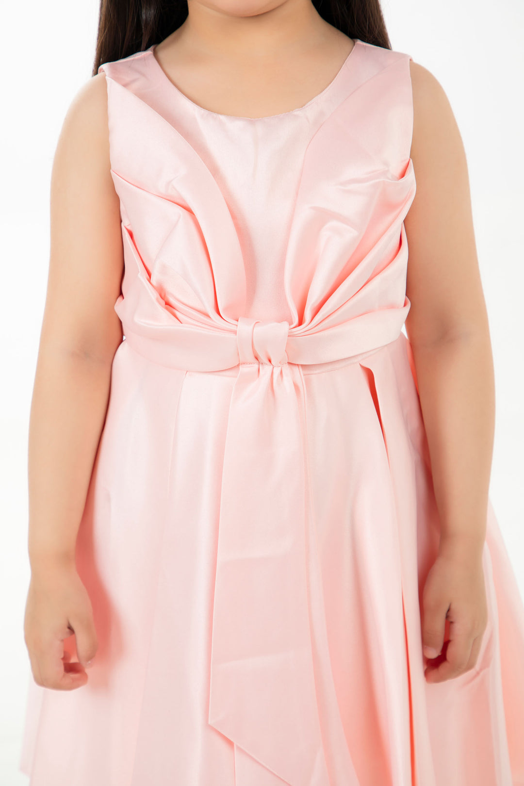 Pleated Satin Frock