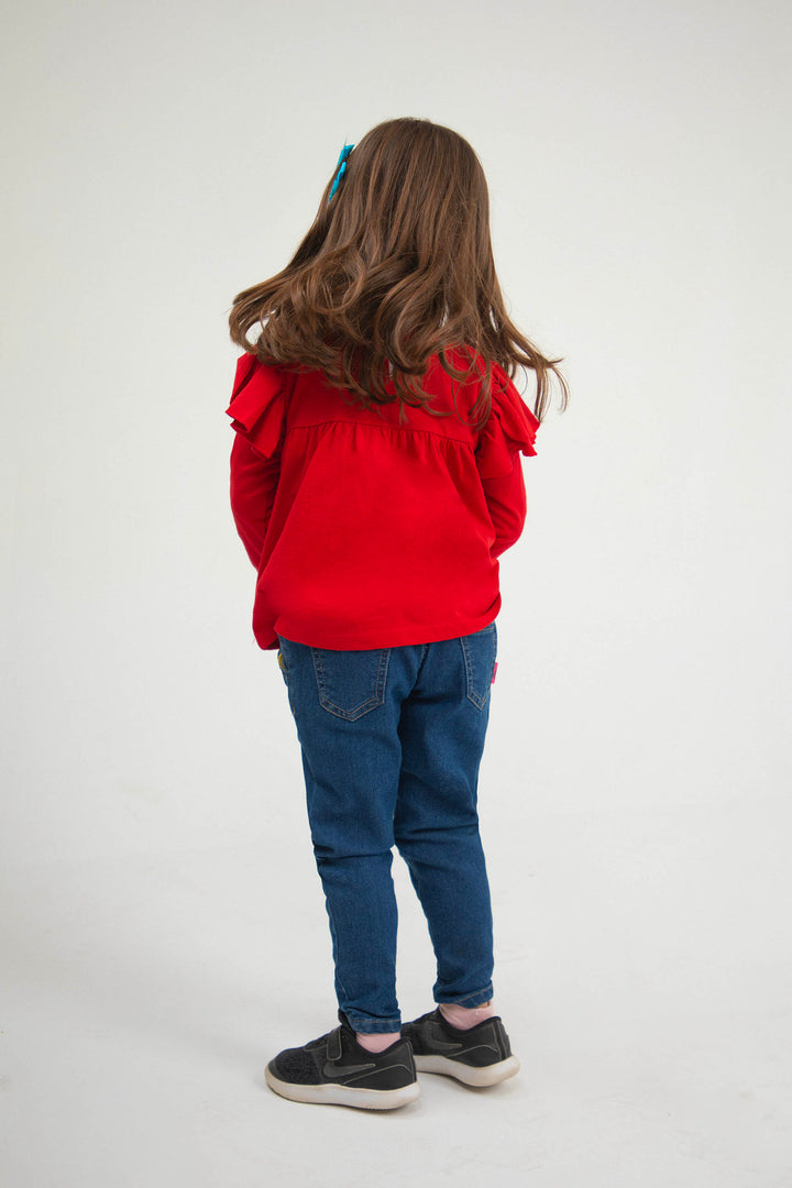 Ruffled Top Red