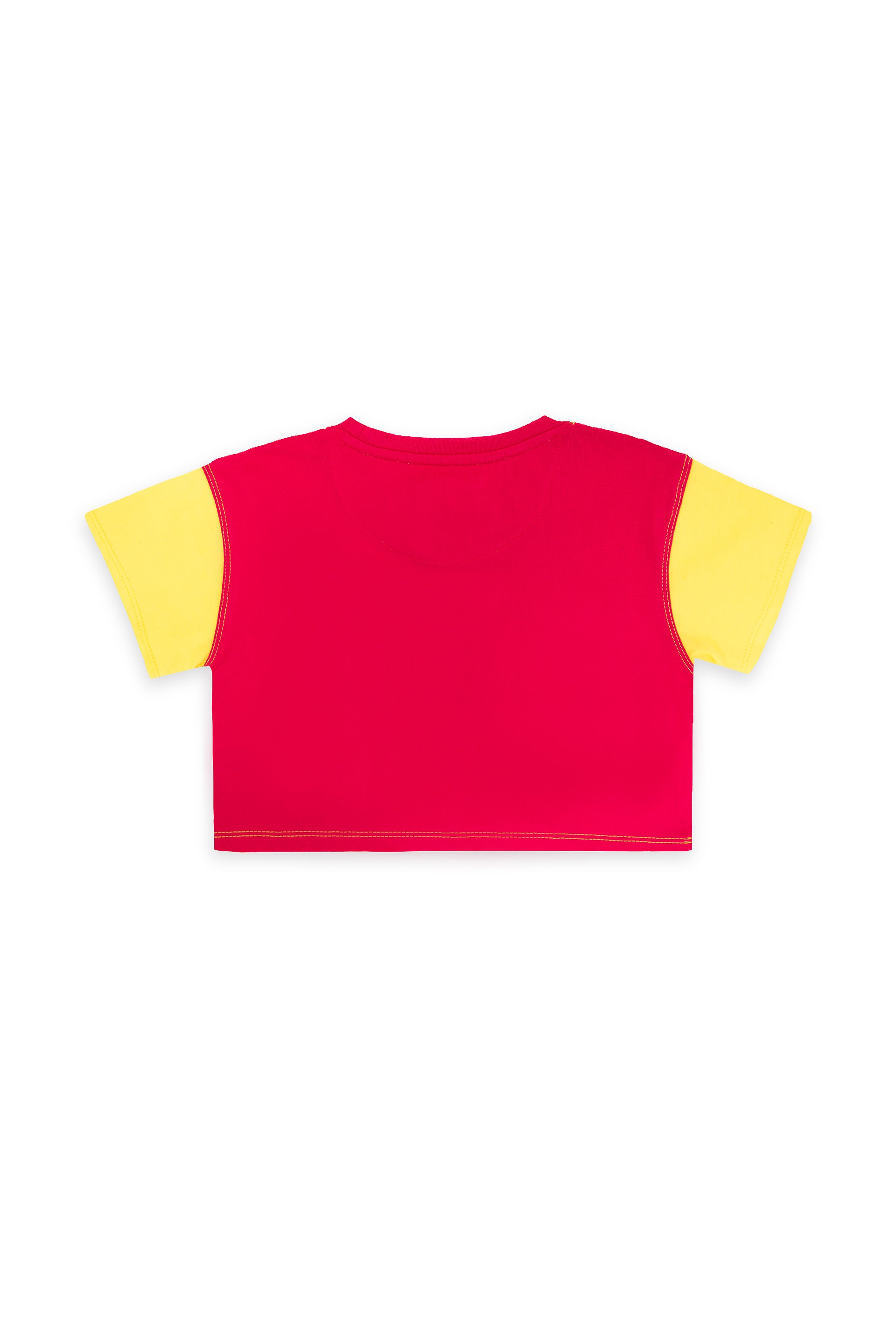 Contrasting Tee Yellow/Pink