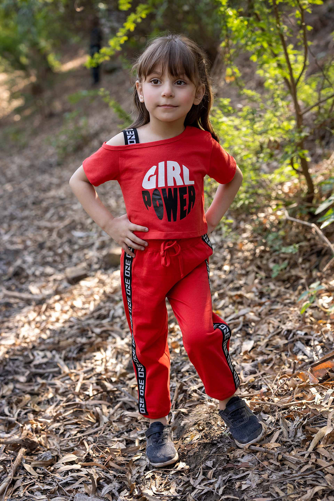 Cropped Strap Tee Red