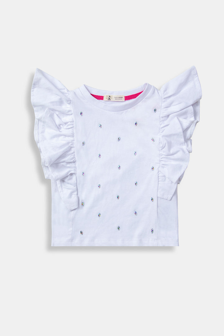 Ruffled Embellished Top