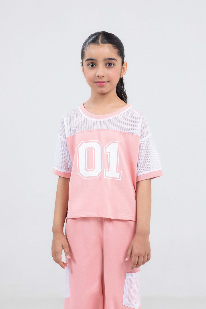 Cropped Mesh Tee
