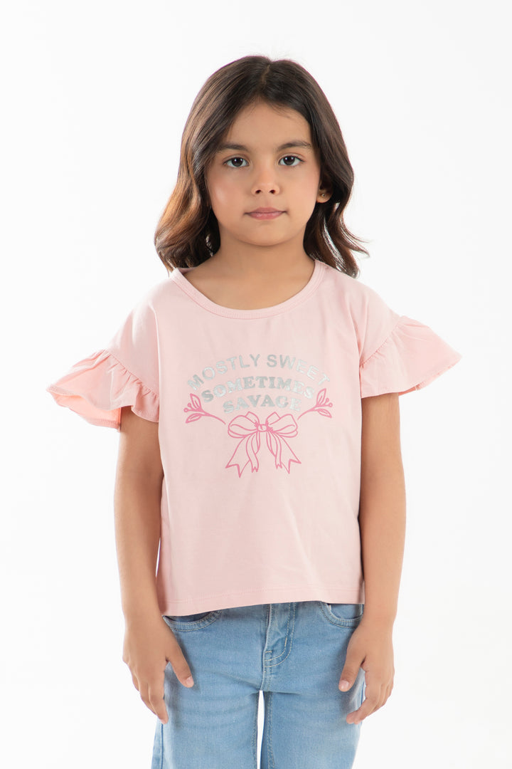 Ruffled Graphic Tee