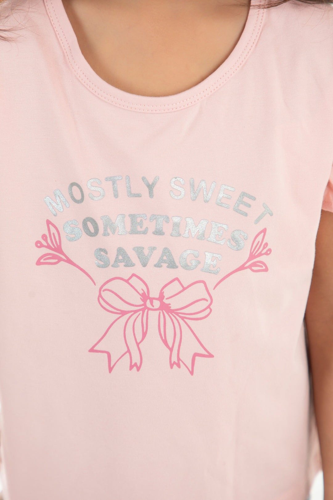 Ruffled Graphic Tee