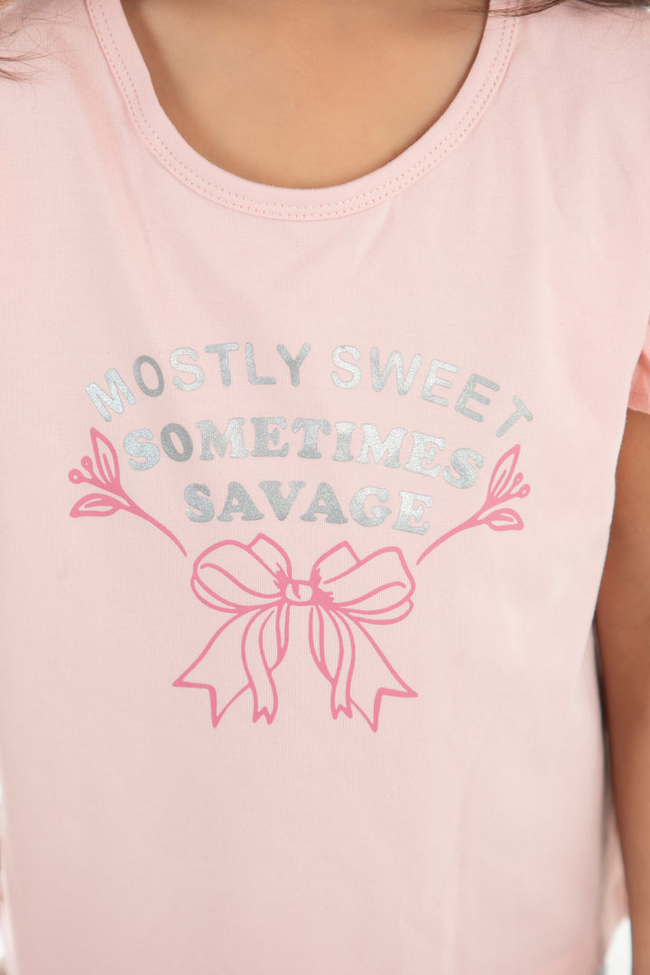 Ruffled Graphic Tee