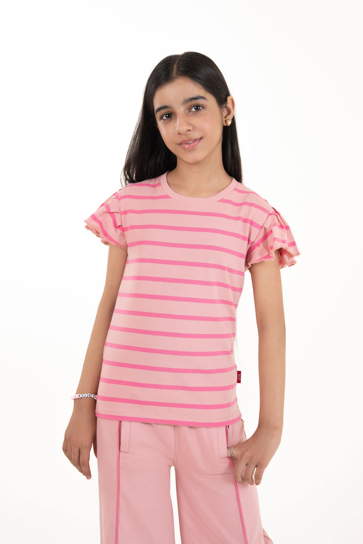 Ruffled Stripe Tee