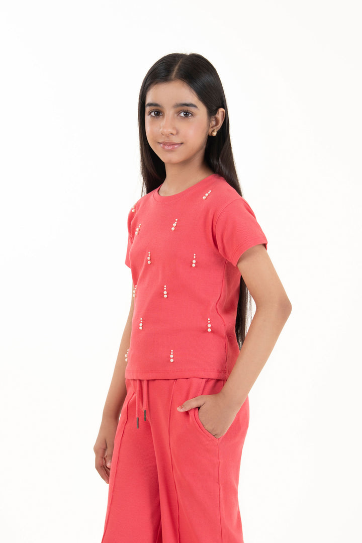 Embellished Rib Tee