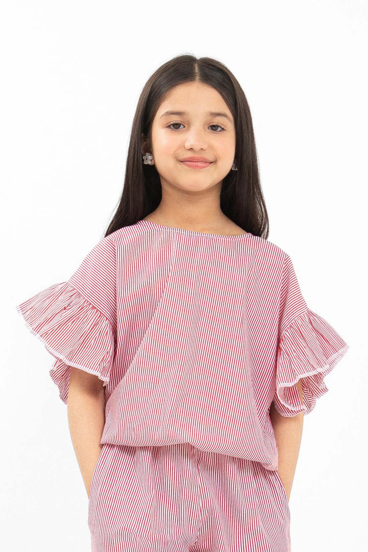 Ruffled Top Pink