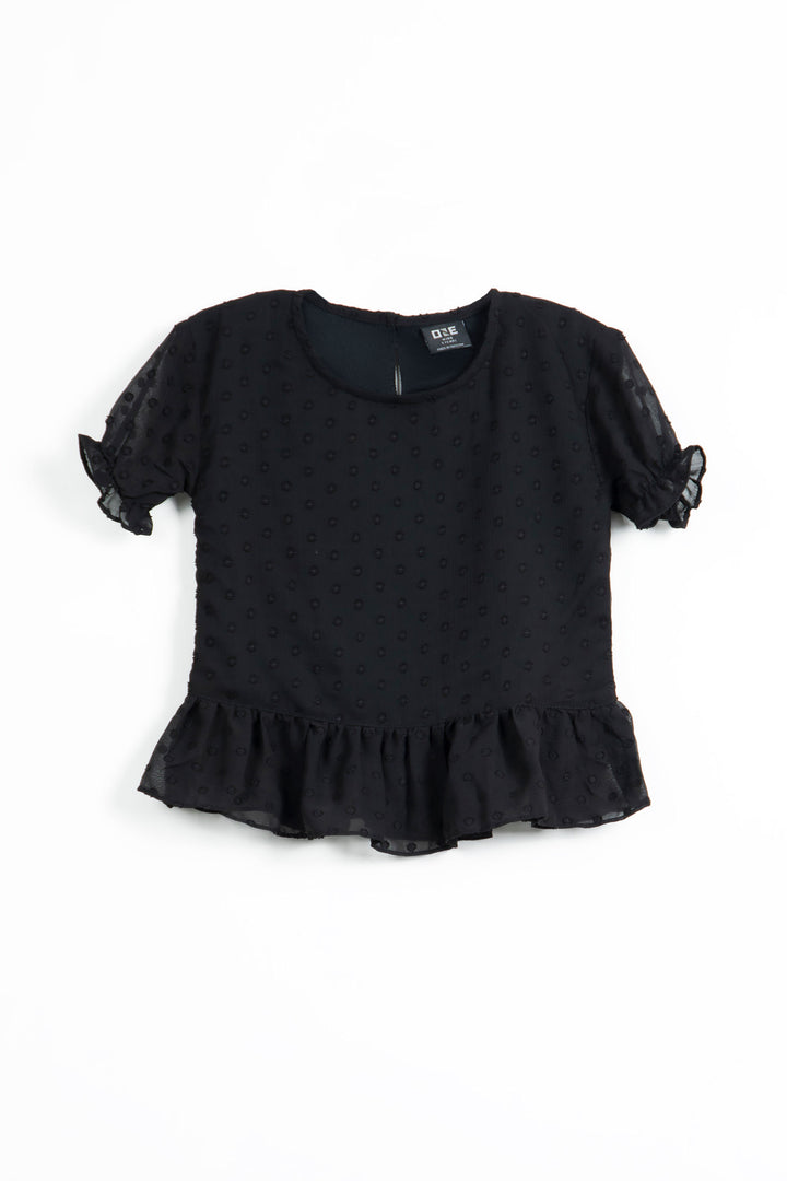 Peplum Textured Top