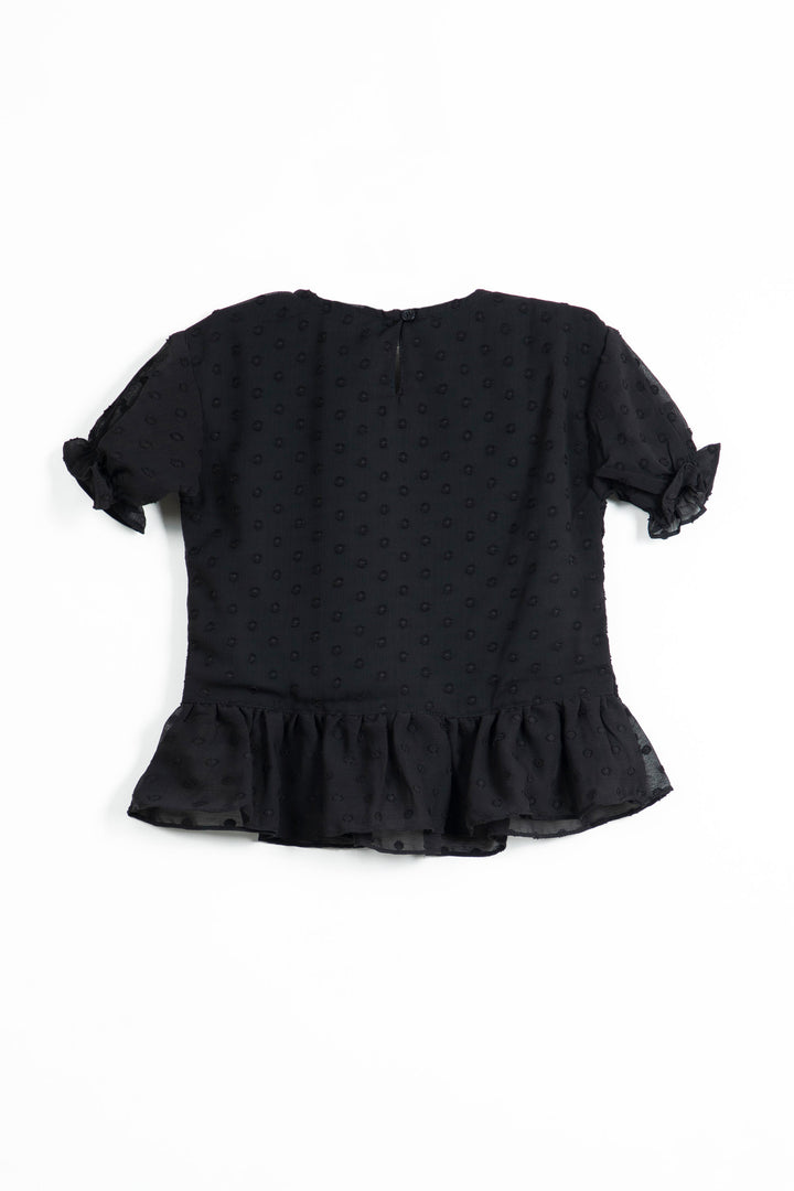 Peplum Textured Top