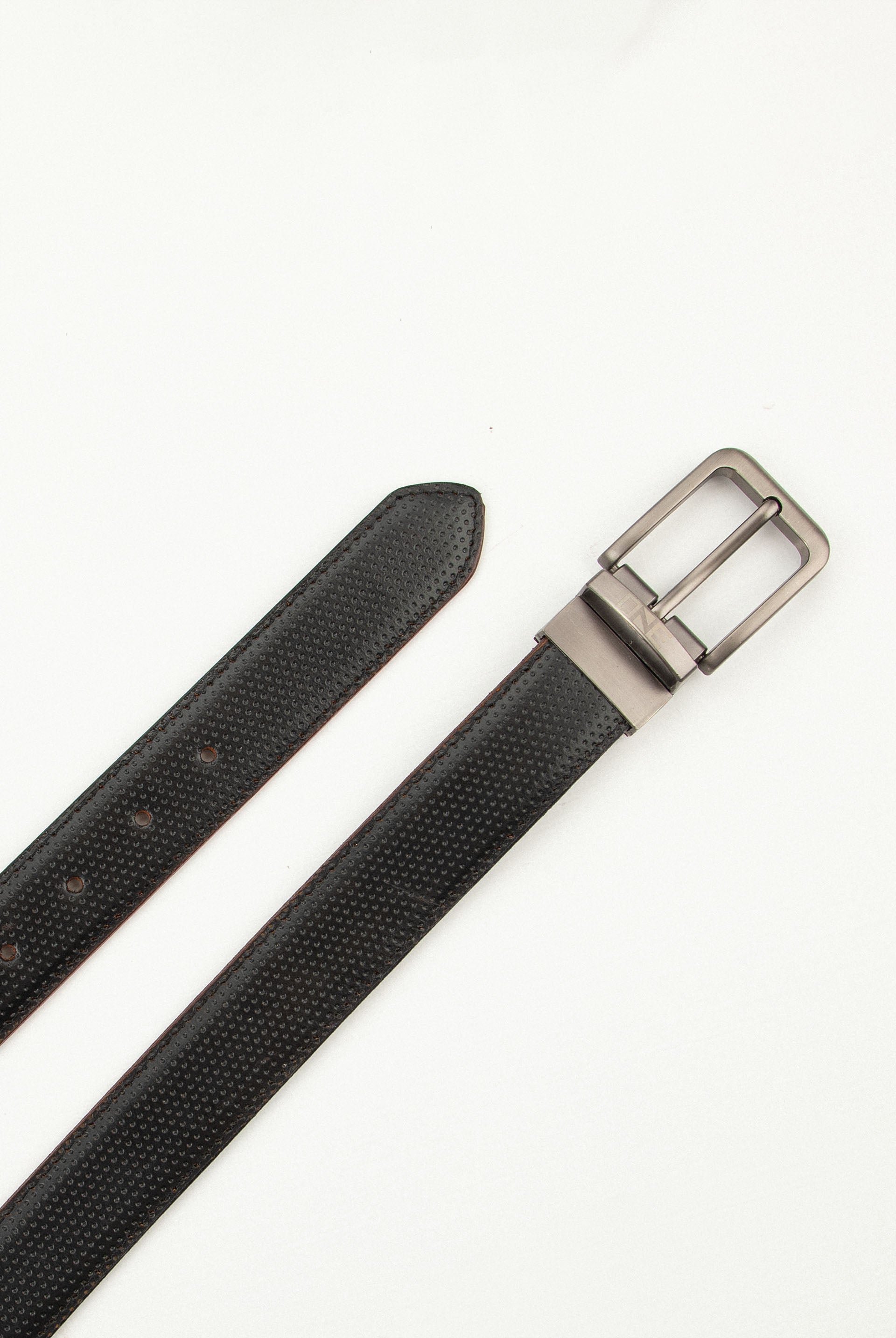 Double Textured Belt Black/Brown