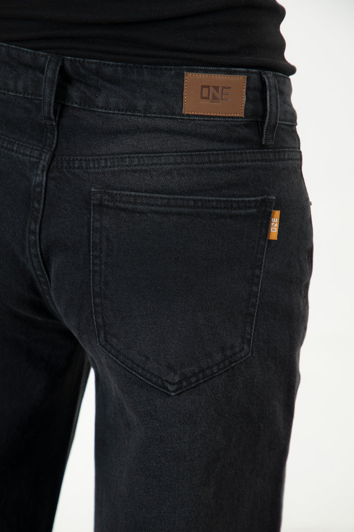 Washed Wide Leg Jeans