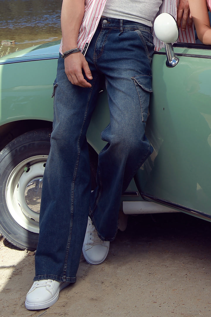 Washed Wide Leg Jeans