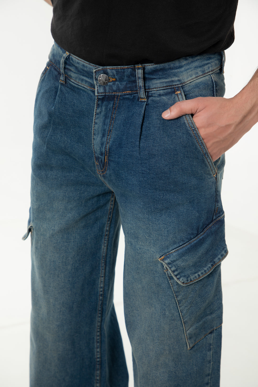 Washed Wide Leg Jeans