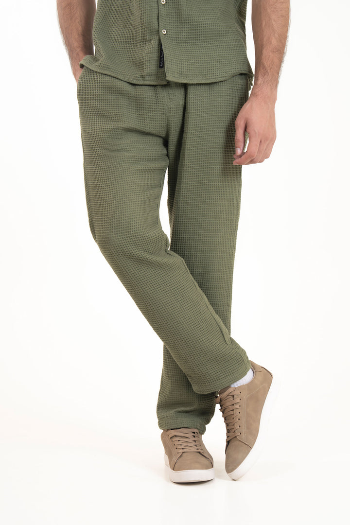 Relaxed Waffle Trousers