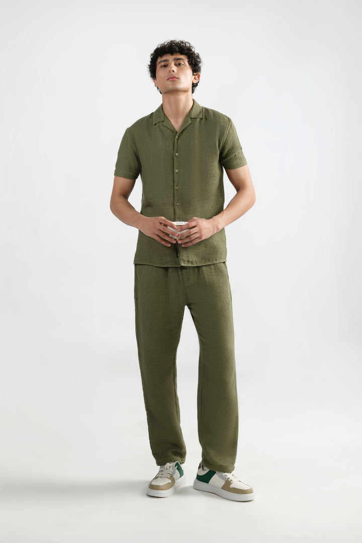 Relaxed Waffle Trousers
