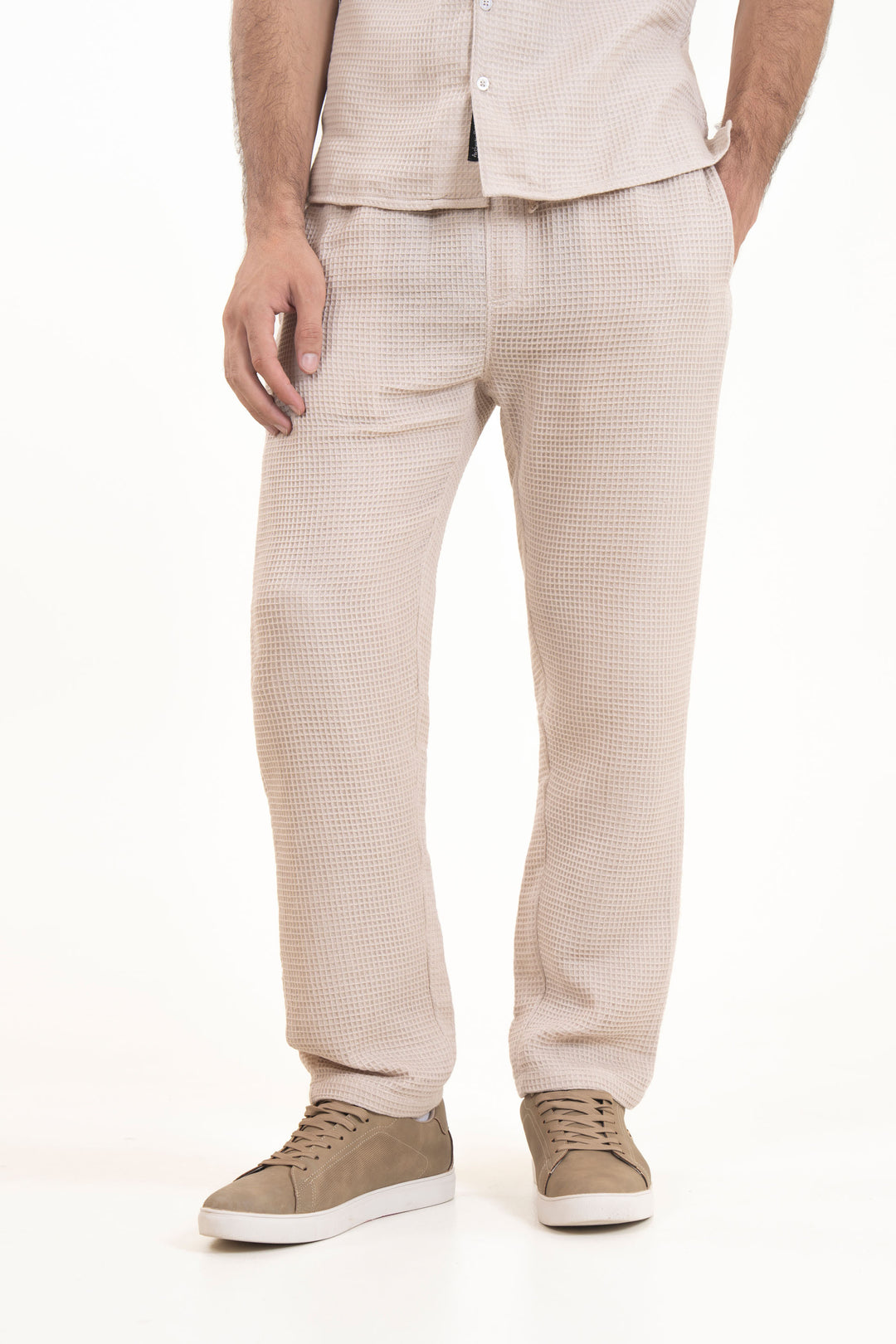Relaxed Waffle Trousers