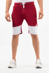 Contrasting Shorts White/Maroon