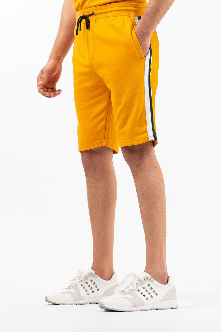 Tape Shorts Mustard