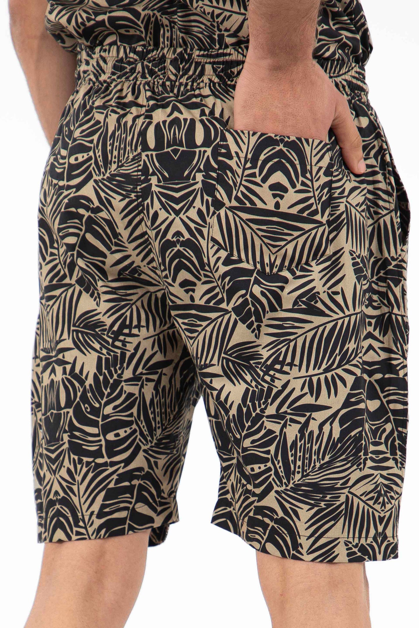 Hawaiian Shorts Black/Beige