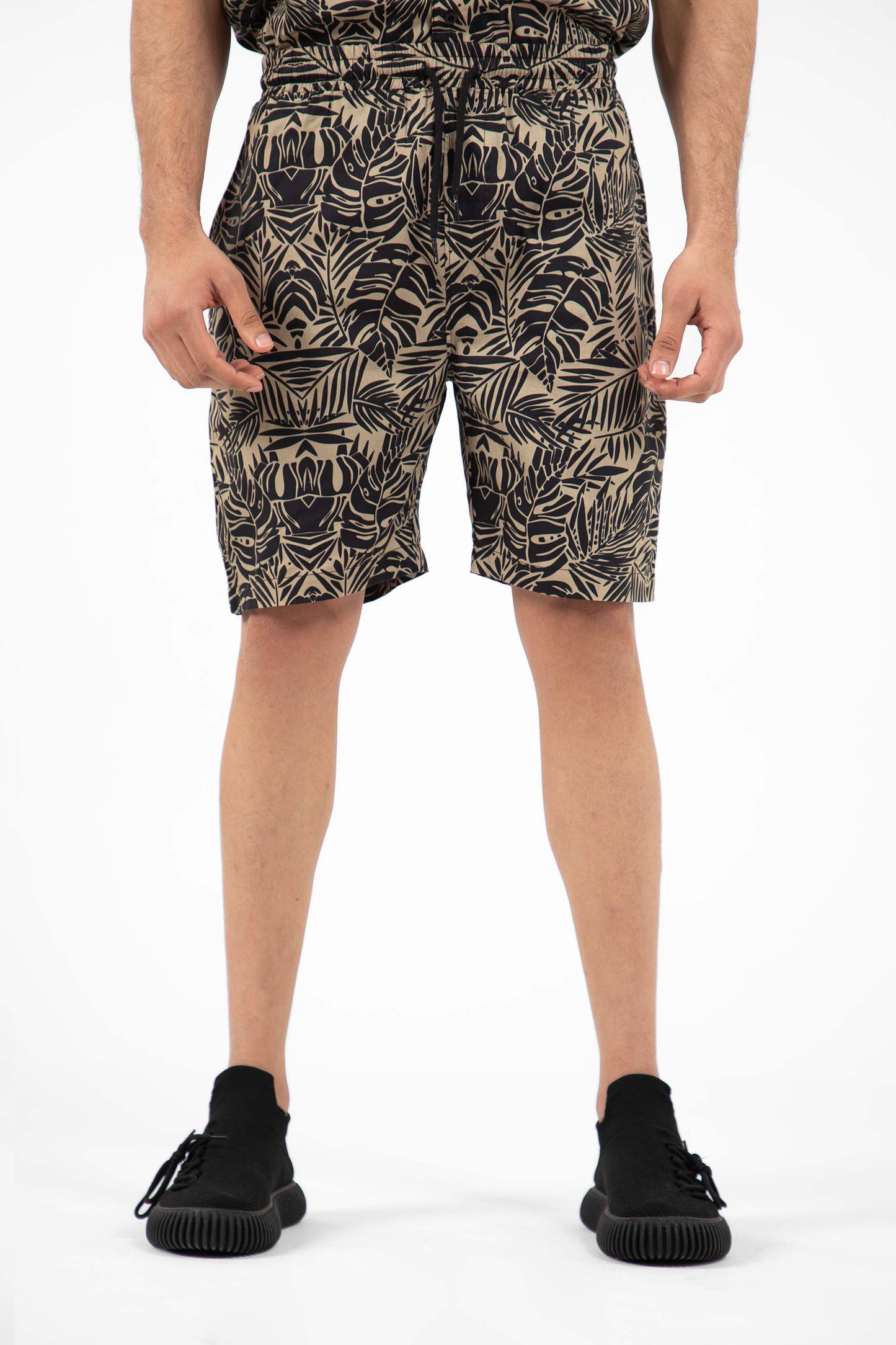 Hawaiian Shorts Black/Beige