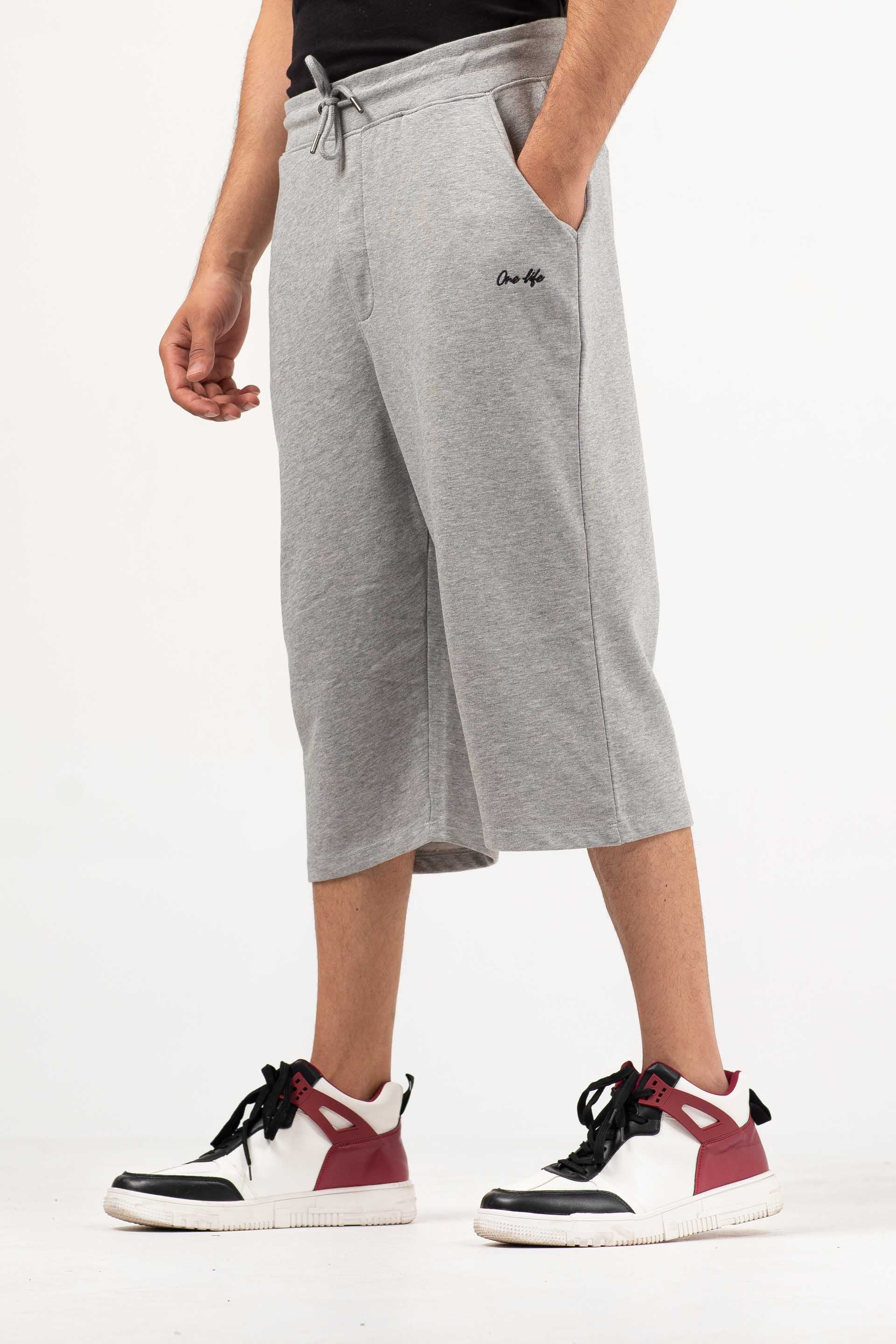 Comfort 3-Quarter Shorts Grey