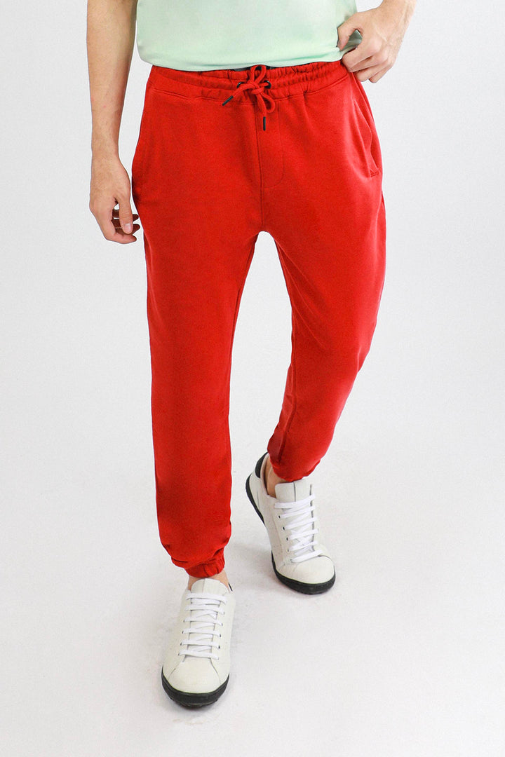 Elasticated Track Pants Maroon