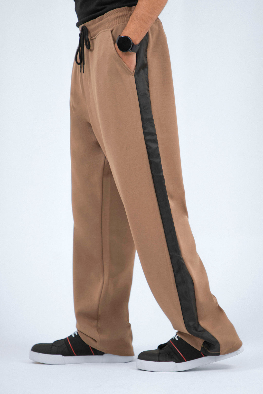 Comfort Contrasting Pants Beige