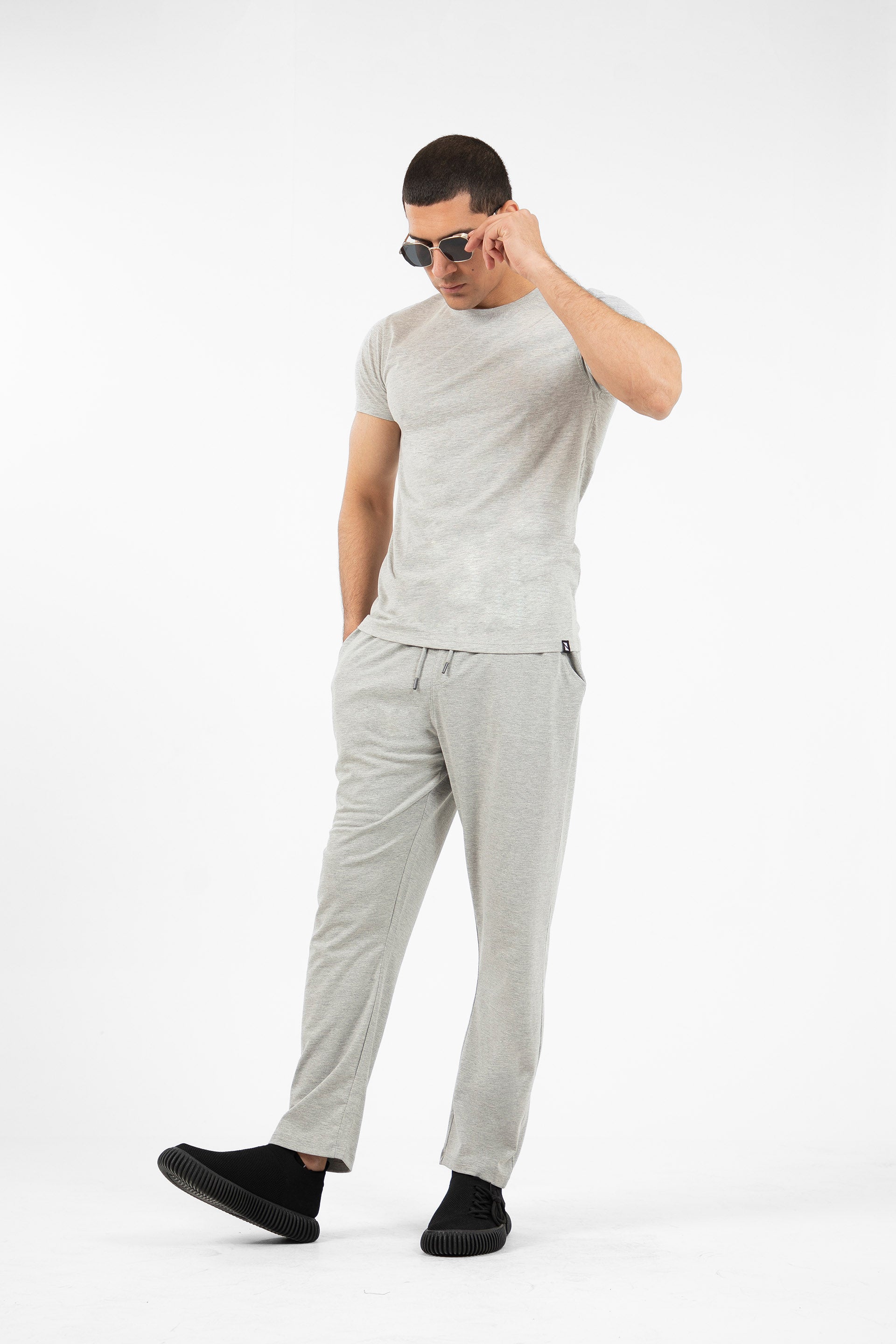 Basic Jersey Trousers Grey