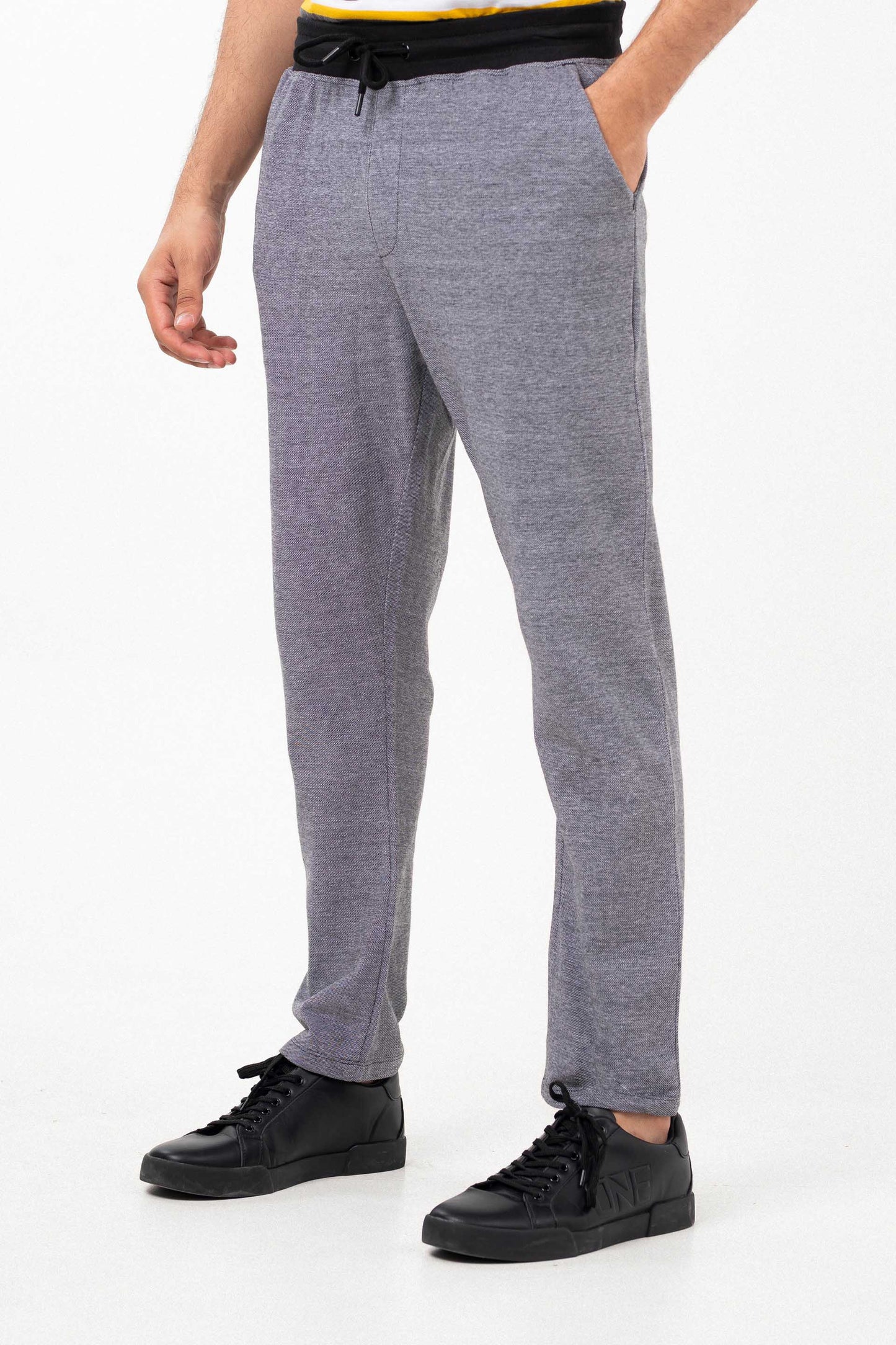 Textured Trousers Grey