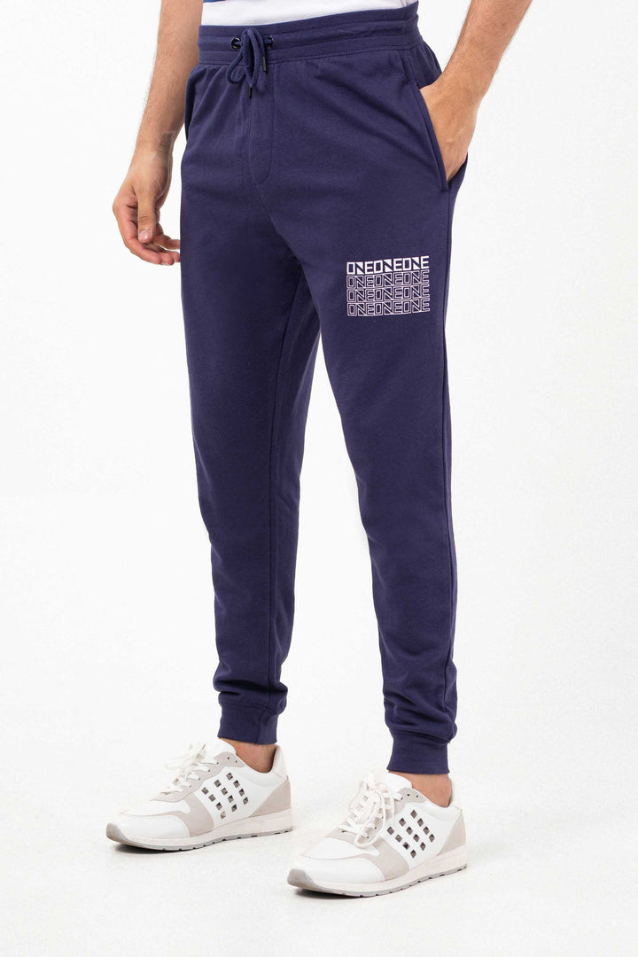 Graphic Track Pants Navy