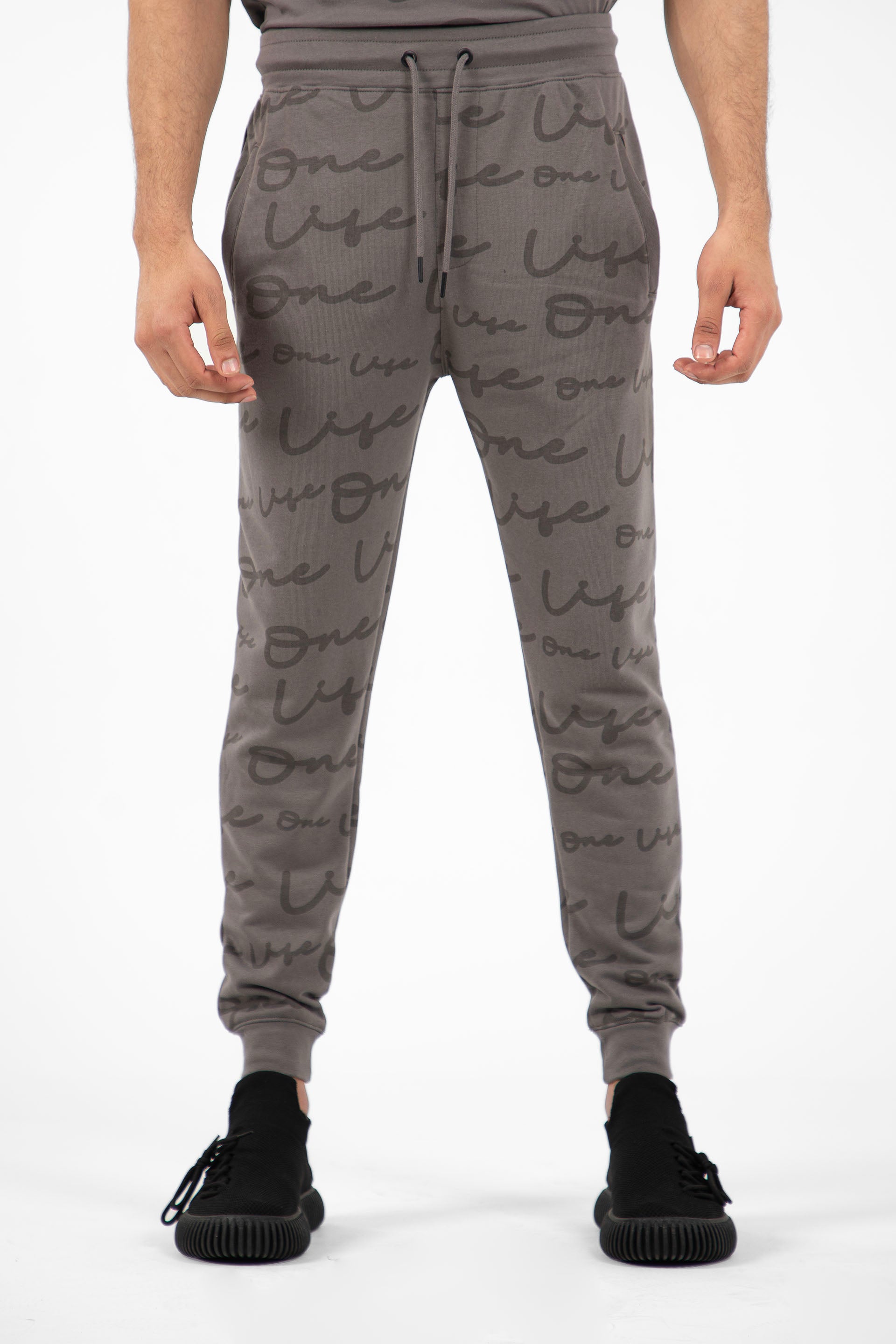 Printed Pants Grey