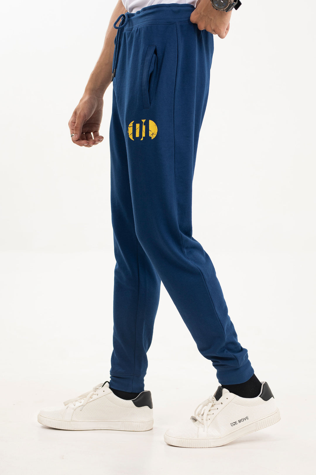 Graphic Track Pants Navy