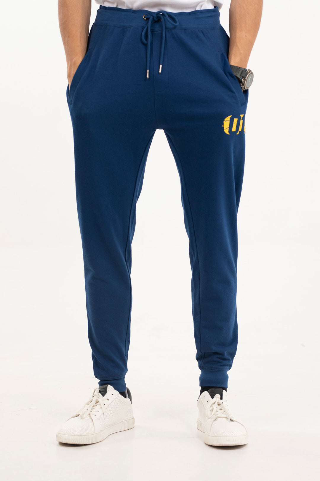 Graphic Track Pants Navy