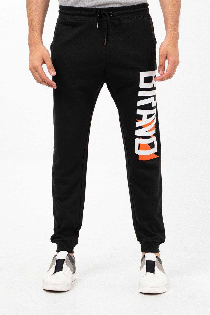 Graphic Track Pants Black