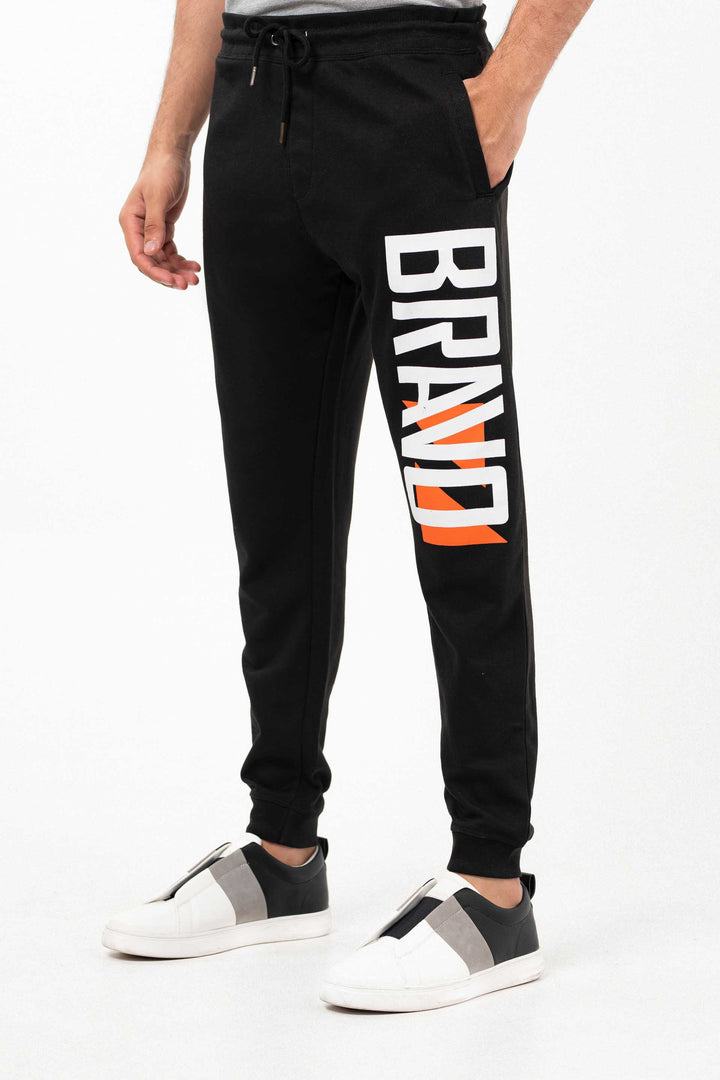Graphic Track Pants Black