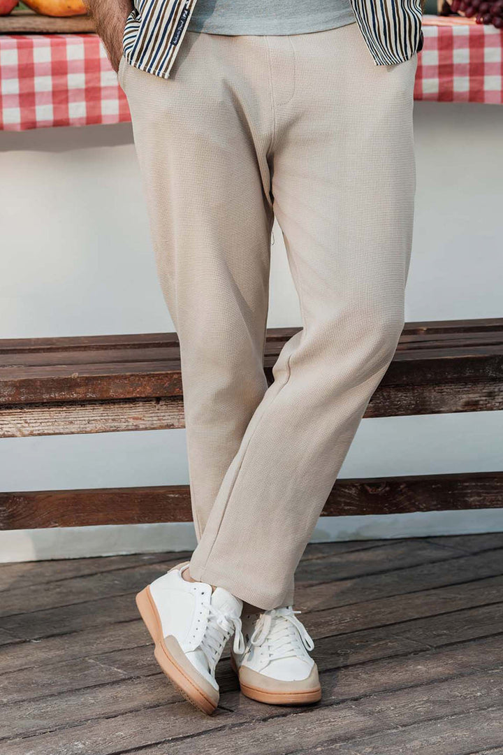 Basic Textured Trousers